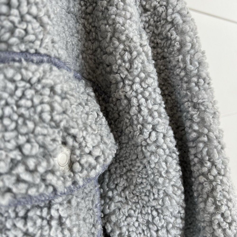 Smiley Sherpa Jacket Cashmere Rabbit Hair Men's Small (fits loose) - Picture 9 of 16